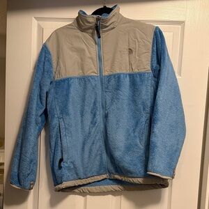 The North Face Light Blue and Beige Fleece Jacket